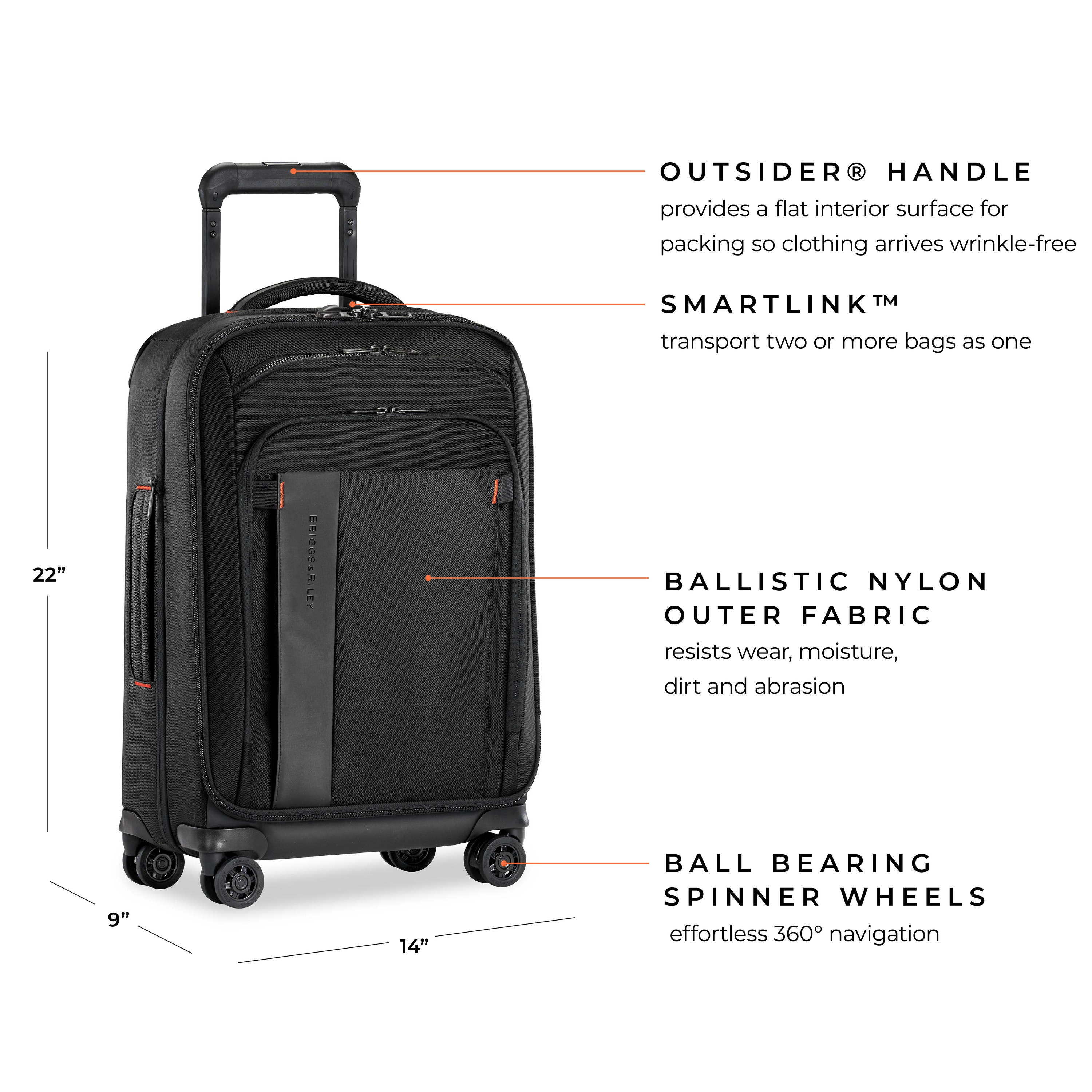 ZDX DOMESTIC 22" CARRY-ON EXPANDABLE SPINNER
