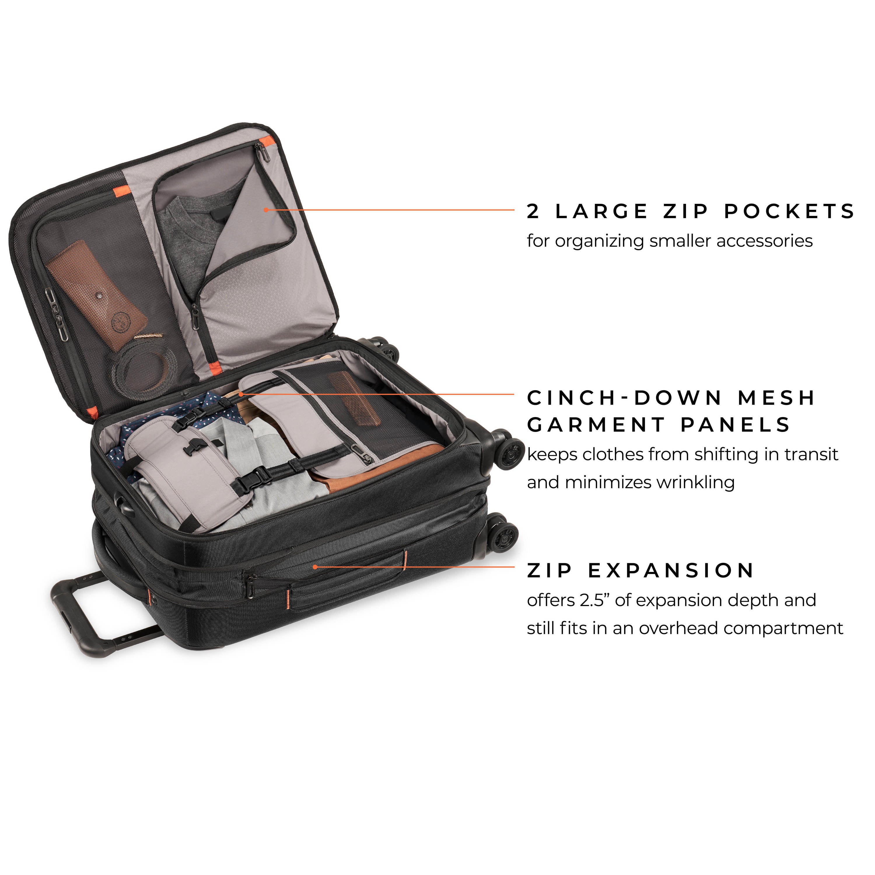 ZDX DOMESTIC 22" CARRY-ON EXPANDABLE SPINNER