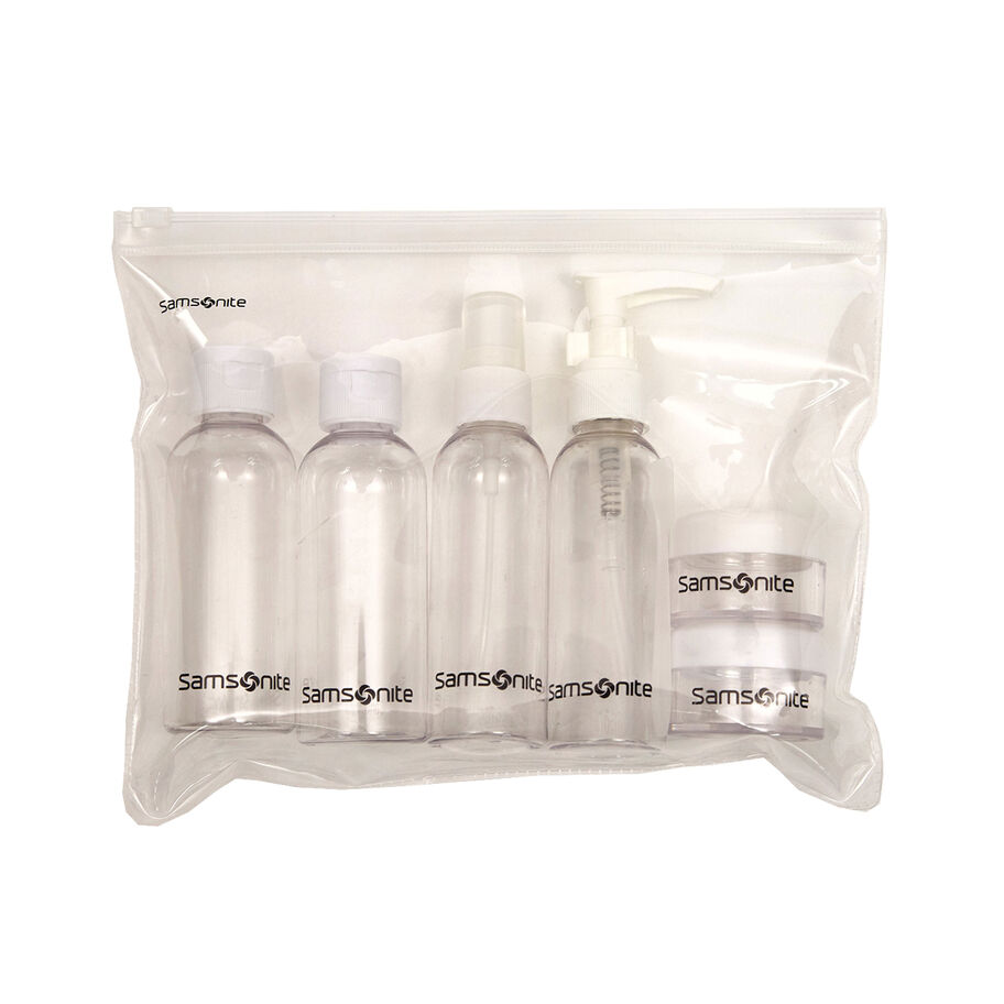 6 PIECE TRAVEL BOTTLE SET - CLEAR