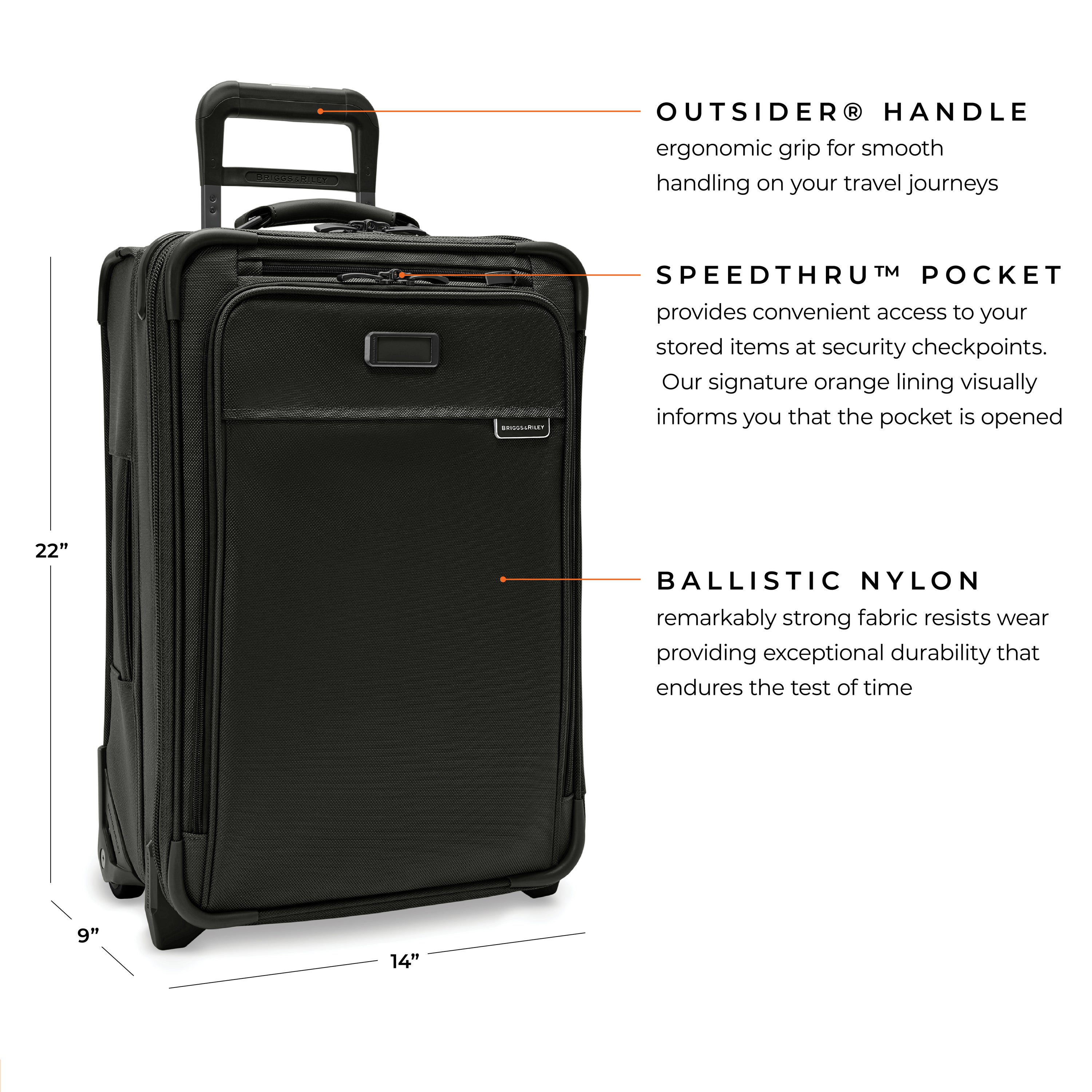 BASELINE ESSENTIAL 22" 2-WHEEL EXPANDABLE CARRY-ON