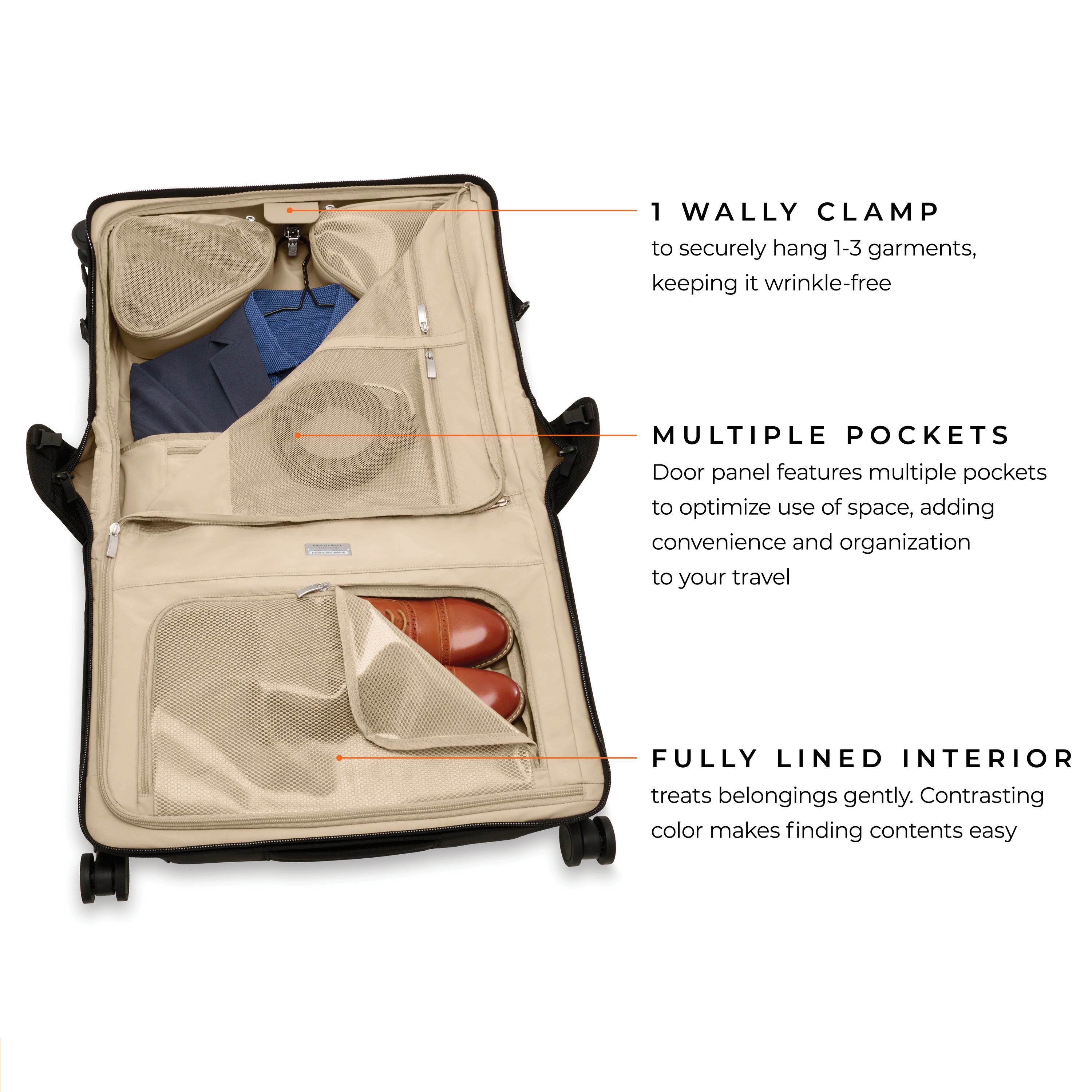 BASELINE 21" CARRY-ON WHEELED GARMENT SPINNER