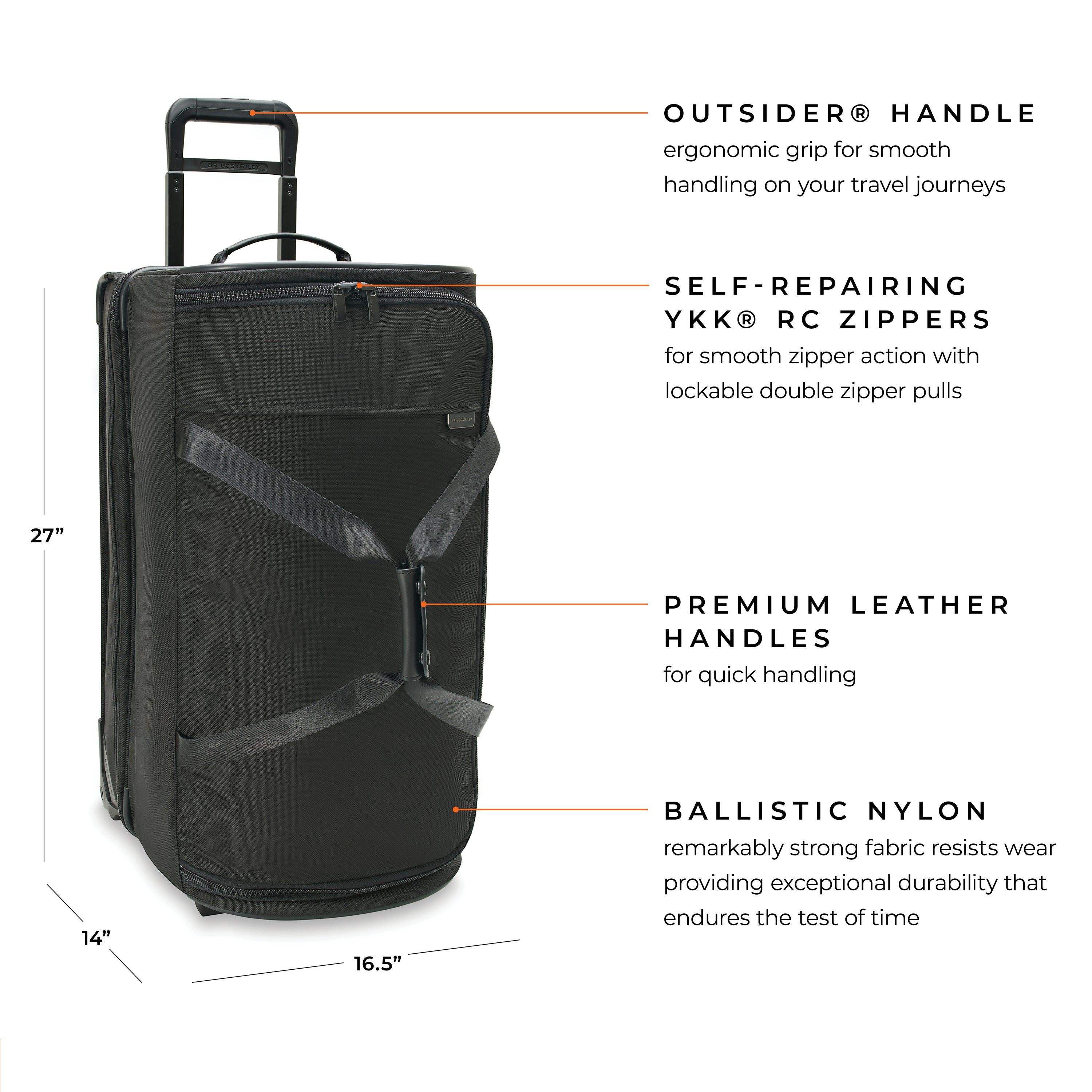 BASELINE TWO-WHEEL DUFFLE