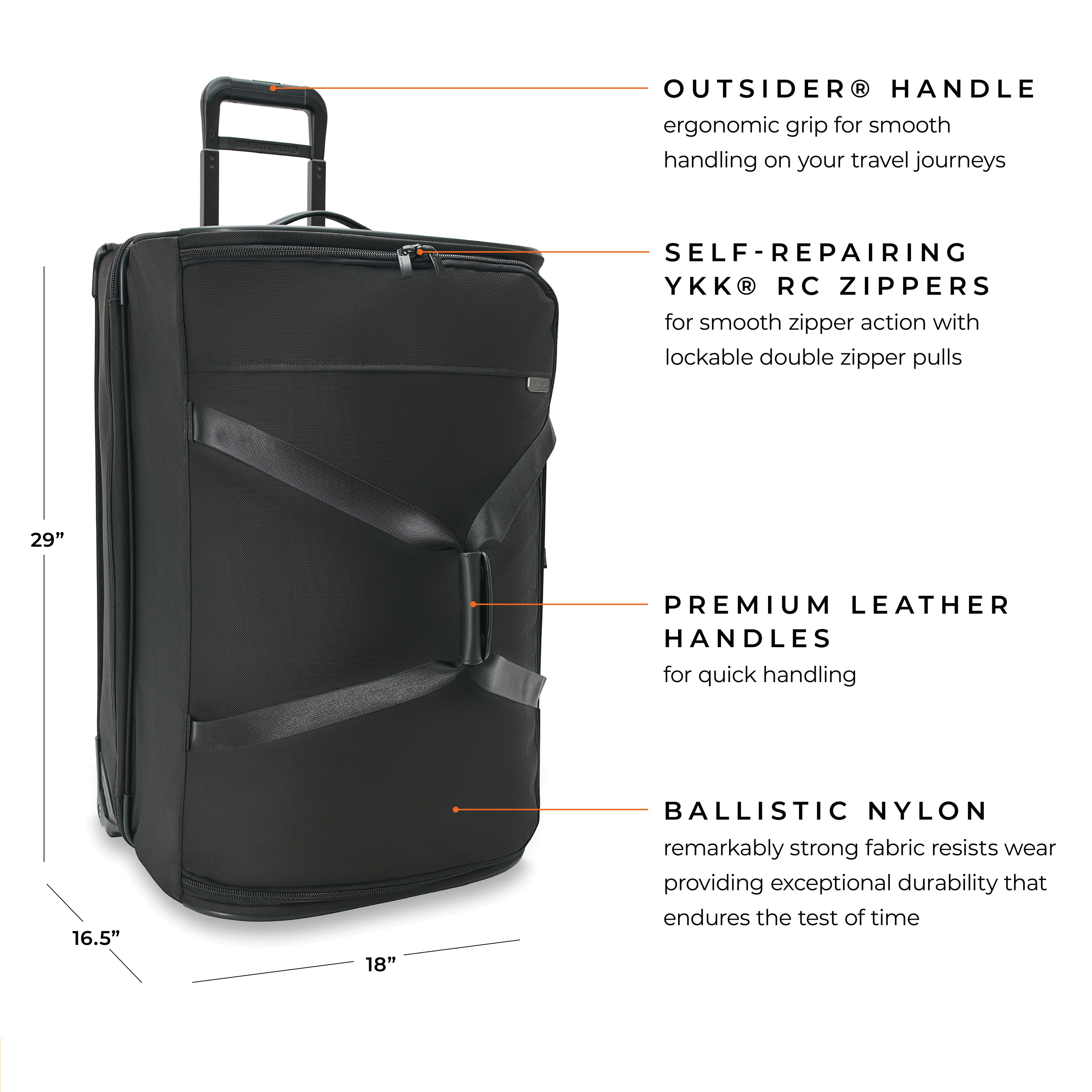 BASELINE TWO-WHEEL DUFFLE